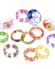 20PCS Colorful Resin Rings Acrylic Chunky Rings for Women