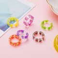 20PCS Colorful Resin Rings Acrylic Chunky Rings for Women 20PCS Colorful Resin Rings Acrylic Chunky Rings for Women