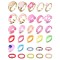 30 Pieces Chunky Rings Stackable Open Resin Acrylic Rings for Women