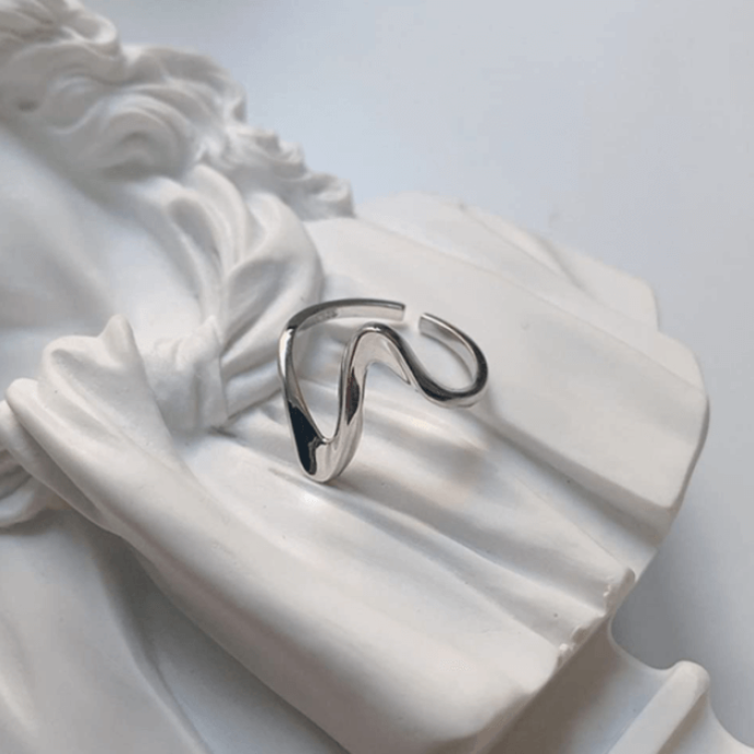 925 Sterling Silver Wave Half Open Knuckle Ring 10 Pack Wholesale 925 Sterling Silver Wave Half Open Knuckle Ring 10 Pack Wholesale