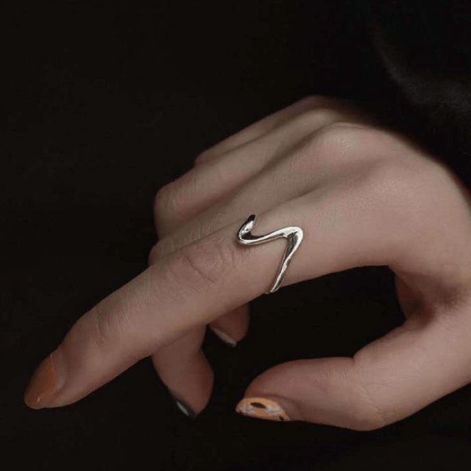 925 Sterling Silver Wave Half Open Knuckle Ring 10 Pack Wholesale 925 Sterling Silver Wave Half Open Knuckle Ring 10 Pack Wholesale