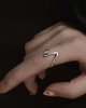 925 Sterling Silver Wave Half Open Knuckle Ring 10 Pack Wholesale