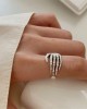 6 pcs Adjustable Open Cuff Party Finger Rings Resizable Jewelry Gifts