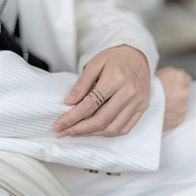 1mm 9pcs Women Men Stainless Steel Rings 1mm 9pcs Women Men Stainless Steel Rings
