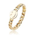 6Pcs Happy Face Stackable Ring with Cute Chain Link Band 6Pcs Happy Face Stackable Ring with Cute Chain Link Band